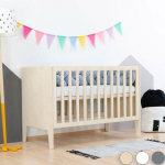 Lit &eacute;volutif b&eacute;b&eacute; - sleepy - &agrave; barreaux - blanc - 60 x 120 cm