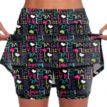 Elastsed joogap&uuml;ksid naistele Prindiga sportlikud l&uuml;hikesed p&uuml;ksid, kerged k&otilde;rge v&ouml;&ouml;kohaga k&otilde;hnad ja tugevad s&ouml;rkijad XXL