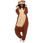 Naljakas Ahv Karu Kass Kombinesoon Onesie T&auml;iskasvanutele Koomiks Kigurumi Pidžaama Halloweeni jaoks Kombinesoonid Pijama Naised Mehed Cosplay Kost&uuml;&uuml;m M beige