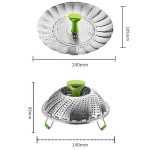 11 tolli 9 tolli terasest kokkupandav auruti korv terasest teleskoopiline auruti auruti aurutatud k&ouml;&ouml;giviljad kala n&otilde;rutuskorv