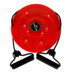 Waist Twist Disc Board koos pingutusn&ouml;&ouml;riga magnetilise jalamassaažijaga Waist Sculptor Twister k&otilde;hulihaseid tugevdav keha vormiv keerdketas must