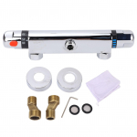 Moodne Kroomitud Termostaatsegisti Du&scaron;isegisti Varuventiil V&auml;ljund Kodu Vannitoatarvik valge