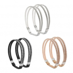 3 paari fikseeritud kingapaelu, korduvkasutatavad kunstnahast, s&auml;deleva kivikestega, elastsed paelad, k&otilde;rge kontsaga sandaalid, rihmad B