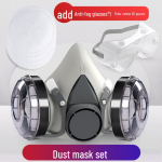 KN95 keemilise tolmu gaasimask aktiivs&ouml;efiltriga pestitsiidide ja formaldeh&uuml;&uuml;di kaitseks