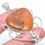 Natural Straberry Quartz Gemstone 925 Sterling Silver Gift Pendant 2.56 r7m40