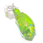 Peacock Titanium Aura Handmade 925 Sterling Silver Jewelry Pendant 2.68 y4z99