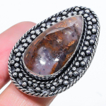 Boulder Opal Handmade 925 Sterling Silver Gift Jewelry Ring Size 9 i0h63