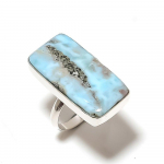 Republic Larimar Handmade 925 Sterling Silver Jewelry Ring Size 7 l6w07