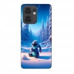 Coque de t&eacute;l&eacute;phone - Maniacase - Oppo Reno 13F - Silicone - Souple - Stitch mignon neige &eacute;toil&eacute;e 3D