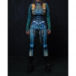 3D digitaaltr&uuml;kk Lavakost&uuml;&uuml;mid T&auml;iskasvanutele Halloweeni &Uuml;ritused Karnevali Teemapidu Cosplay Riietus M&auml;ngimine Jumpsuit Adult S