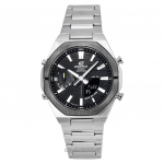 Casio Edifice Analoog-Digitaalne Nutitelefoni &Uuml;hendus Roostevaba Teras Must Tihvtid Kvarts ECB-S10DB-1A 100M Meeste K&auml;ekell must