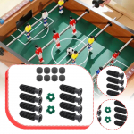 8 Pieces Table Football Replacement Handles Components, Nonslip, Easy to Install Bright Red Footballs