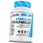 Vitamiinid D3 ja K2, Magneesium ja Tsink, D3-K2-MG-ZN, Amix Nutrition 90kaps (36135032) 90caps