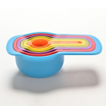 K&uuml;psetamiseks Kohvi M&otilde;&otilde;tmise Komplekt T&ouml;&ouml;riistad 6tk Vikerkaare V&auml;rvilised Plastikust M&otilde;&otilde;telusikad Tass MIT