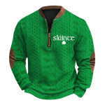 Meeste Retro Casual gradienttr&uuml;kiga kampsun XXL roheline
