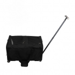 Lemmiklooma transpordikast ratastega, kahe sahtliga, kaasaskantav, hingav, Oxfordi riie, suur mahutavus, ratastega must