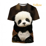 Uus mood Animal Panda 3D-printimine Meeste ja naiste T-s&auml;rk vabaaja s&auml;rk XXS