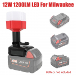 12W LED t&ouml;&ouml;valgusti Milwaukee M18 14,4V-18V Li-ioonakudele Kaasaskantav laualamp 1200LM T&ouml;&ouml;valgusti Adapter T&ouml;&ouml;riist Lugemine &Ouml;&ouml;lamp Kodu Kontor