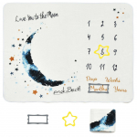 Kuukujuline kahepoolne flanell beebi verstaposti fotograafia tekk 100x150cm