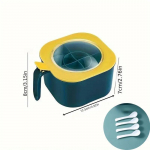 4-&uuml;hes &uuml;mmargune plastikust maitseainekarbi komplekt koos integreeritud lusikate, soola, pipra ja v&uuml;rtside mahutitega k&ouml;&ouml;gilaua korraldaja jaoks