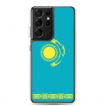 Coque T&eacute;l&eacute;phone &ndash; Kasahstani ametlik &ndash; Samsung Galaxy S21 &ndash; Drapeau &ndash; Supp &ndash; Mitmev&auml;rviline