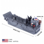 MOC II maailmas&otilde;ja USA s&otilde;jav&auml;e pealahingutank ehitusklotsid h&auml;vitaja LCM3 soomusmasin auto klotsid m&auml;nguasjad poiste kingitus