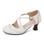 Kohandatud Kevad S&uuml;gis Naiste Kingad K&uuml;ljelt T&uuml;hjad &Uuml;mara Varbaga Pumbad Naiste Suvised Sandaalid 5,5 cm Kontsaga Ristuv Rihm zapatos de mujer WSH5265 34 white