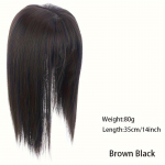 35 cm parukas Sirged juuksepead Juuste libisemisvastane klamber naiste tukk Fringe Naturaalsed juuksepikendused Parukas 14inch