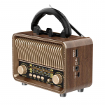 Retro AM FM SW mitmeriba raadio antiikse disainiga, Bluetooth-k&otilde;lar, TF/USB MP3-m&auml;ngija pruun
