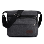 1 Meeste Retro L&otilde;uendist Crossbody Kott, Vabaaja Reisi &Otilde;lakott, V&auml;lisspordi &Otilde;lakott Reguleeritava Rihmaga must