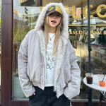Ameerika Retro Karuskraega Kapuutsiga Jakk Naistele Y2K Streetwear Talvine Uus Sametine Paksenenud Soe Harajuku L&otilde;tv Vabaaja Jakk M