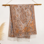 Klassikaline Imitatsioon Ka&scaron;miir Žakaarmustriline Etniline Stiil Populaarne Ka&scaron;up&auml;hkli Prindiga Ripuvate Narmastega Pikk Sall Naiste Sall Elegantne Sall 200x65cm