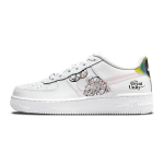 Nike Air Force 1 BG Suur &Uuml;htsus Laste tossud Valge Must Roosa-Soolane DM5457-110 36