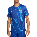 Nike Chelsea F.C. 2024/25 Staadioni Koduv&auml;ljaku Graafilise Prindiga Logo &Uuml;mmarguse Kaelusega L&uuml;hikeste Varrukatega Jalgpallis&auml;rk Meeste topid Impact-Blue Team-Orange Valge FN8779-496 M
