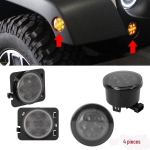2007+ Wrangler JK Suitsmust Esiv&otilde;re, Suunatulede ja Rattakoopa Valgustite Komplekt PC+LED