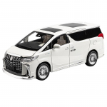 1/18 Toyota Alphard MPV Sulamist Auto Mudel Die-cast Metallist M&auml;nguautod Auto Mudel Simulatsioonheli ja valgusega Kogumine Laste Kingitus