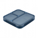 CB JAPAN Foodman Bento 800ml Tuhk Topeltkindlustusega DSK karbiga, Kitsas, Kaasaskantav, P&uuml;stine, [Antibakteriaalne] Tumesinine, Lekkimiskindel tihendus, 4-punktiline lukustus,