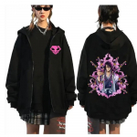 Jaapani Anime Bleach Kurosaki Ichigo Tr&uuml;kiga Kapuutsiga Meeste Naiste Lukuga Kapuutsid Vabaaja Lai Huppari Harajuku Lukuga Jakk 3XL