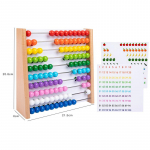Puidust Abacus Hariv matemaatikam&auml;nguasi lastele Vikerkaare loendamishelmed Numbrid Aritmeetiline arvutusm&otilde;istatus Montessori &otilde;ppem&auml;nguasi