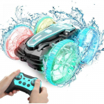 Voiture T&eacute;l&eacute;command&eacute;e Tout Terrain,4Wd 360&deg;Rotation 2.4Ghz Rc Voiture Tout Terrain Etanche,Stunt Car Offroad Jouet V&eacute;hicule Enfant sinine