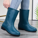 Outdoor Fashion Mid Tube madala kontsaga naiste vihmasaapad suvised veekindlad autopesula libisemiskindlad k&ouml;&ouml;git&ouml;&ouml; vihmasaapad suurus 36-40 36