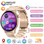 2025 NFC nutikell Amoled HD GPS j&auml;lgib sporti s&uuml;dame l&ouml;&ouml;gisagedus Bluetooth k&otilde;ne veekindel naiste nutikell Huawei Xiaomi jaoks Steel belt kuld