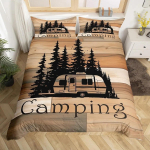 Telkimise tekikoti komplekt T&auml;issuurus King Suurus Multikas RV Telkimisauto Voodipesu komplekt Matkaauto Tarvikud Reisihaagised Tekikate EU Twin(135x200cm)