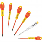 Jeu de 6 Tournevis Isol&eacute;s 1000V - STANLEY FATMAX - 0-65-443 - Electricien + Pozidriv + Testeur