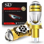 2 tk Kahe l&auml;&auml;tseline H4 LED esilamp Pirnid Kahekordne projektorl&auml;&auml;ts LED HB2 9003 Autolamp Mootorratta esilatern Kaugtuli/L&auml;hituli LHD 100W 50000LM Plug& Play H4/9003/HB2 Hi/Lo