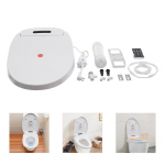 Valge ABS Bidee WC-kaane iste, 110V intelligentne WC-kaane iste sobib WC-le 49-55cm kinnitusavade vahekaugusega 11,5-18,5cm vannitubade jaoks 110V&US Plug valge