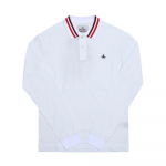 Vivienne WesTwood Orb Logo Klassikaline Polo Meeste Pikkade Varrukatega T-s&auml;rk 2h01000h J0009 A401 2H01000H J0009 A401 (M)