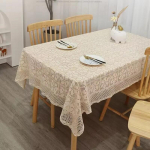 Valge valge laudlina Gardenia &otilde;&otilde;nes kootud suur laudlina pits puuvillane kanep &Uuml;marlaua kate Taustkaunistusriie 60x60cm 1pcs