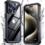 IP68 veekindel iPhone 17 16 15 14 13 Pro Max XR XS 7 8 Plus korpus RedPepper kate Sukeldumine Veealune Ujumine V&auml;lispordid iPhone 15 must