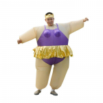 Roosapunane t&auml;ispuhutav balleti kost&uuml;&uuml;m - Halloweeni naljakas sumo peo rekvisiit Adult